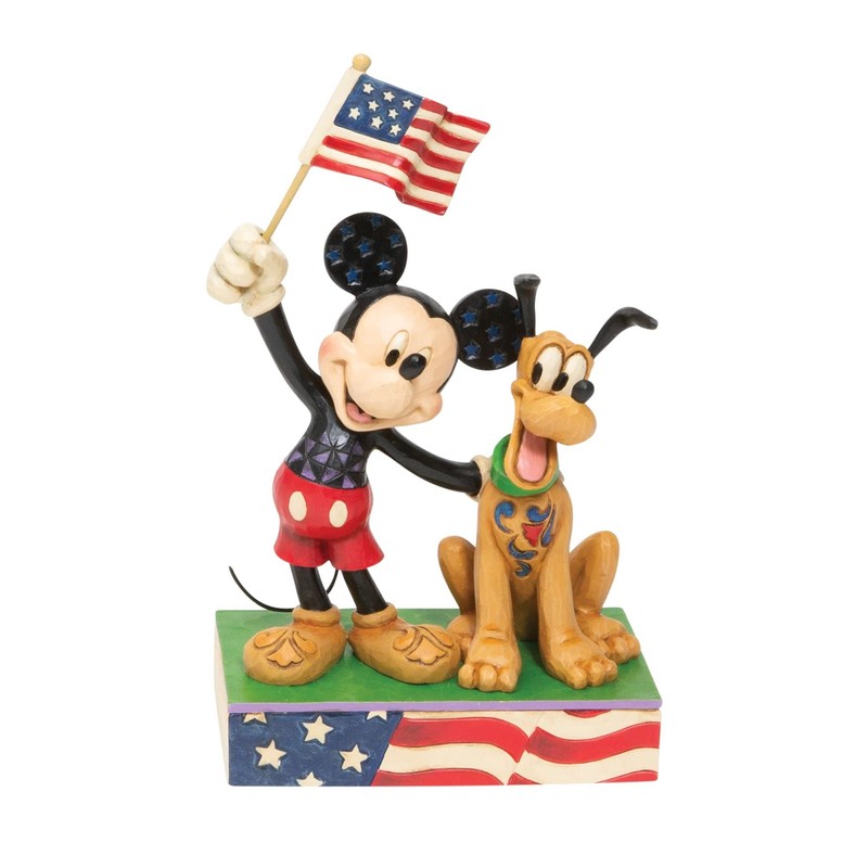 A Banner Day (Mickey and Pluto) Patriotic Figurine