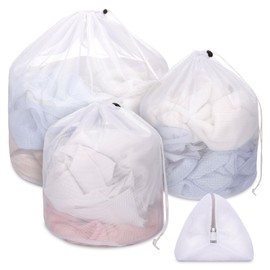 Jostift 3 Stück Schuhwaschbeutel Waschmaschine, Wäschenetz mit 1 Schuhe Waschbeutel, Wäschenetz für Waschmaschine Wäschesäcke mit Kordelzug Reißverschluss Waschmaschine Schuhnetz Schuhbeutel