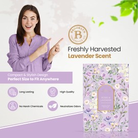 Brooklyn Fragrance Co. Arches Sachet Bags – Lavender Floral Scented Pouches – Perfect Aroma for Drawers, Closets, Cars and Bathrooms – Long-Lasting Fresh Scent Sachets (6- Pack)