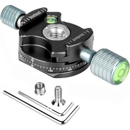 Koolehaoda Panorama Stativkopf 360° Rotation Panorama Basis kompatibel mit Arca Swiss für Stativ, Einbeinstativ, Kugelkopf, Slider, DSLR-Kameras, maximale Belastung bis zu 10 kg