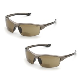 Elvex RX-350BR-3.0 Diopter Safety Glasses, Brown Lens (2 Pair) (3.0 Lens)
