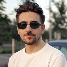 MAIVARDAY Men's Fishing Sunglasses, A: Matte black