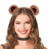Vonokee ﻿Brown Bear Ears Headband Costume, Cute Care Movable Face