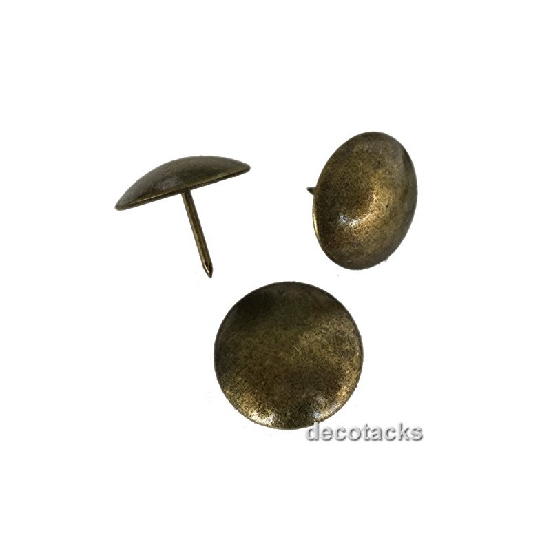 Decotacks® Large Antique Brass Finish Upholstery Nails/Tacks 1 Inch -