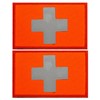 2pcs Reflective Cross Safety Patches Military Hook and Loop Cross