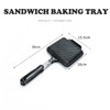 Sandwich Maker, Grilled Panini Maker Pan with Non-Stick Plates, Stovetop