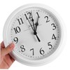 ORFOFE 9-inch Plastic Wall Clock Silent Wall Hanging Decor Clock
