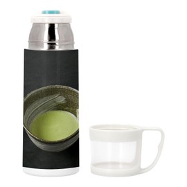 Stainless Steel Thermal Flask with Integrated Cup - Matcha The Green Drink Japan Kitchen - 350ml - Thermos Flask