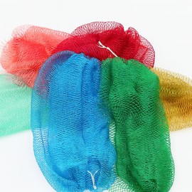 Ammoya Naturals African Exfoliating Net Sponge for Sensitive Skin, 45" Long african net sponge Lightweight Shower Personal Bath Accessory Smooth:_Burgundy