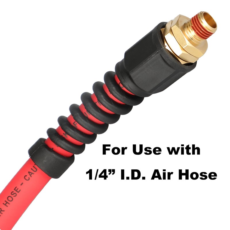 Keepro Pro Air Hose Reusable Fitting with Swivel 1/4" MNPT