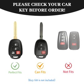 OFF WE GO for Toyota Key fob Cover, Soft TPU Protection Key Case Compatible with Toyota Corolla Camry Rav4 Tacoma Highlander Avalon Yaris Venza Smart Car Key Holder (Gold Blue)