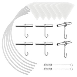 ARGCONNER Maple Syrup Tapping Kit – (6) Stainless Steel Spiles and Hooks, (6) 3-ft Food Grade Tubing, (6) 1-Quart Syrup Pre-Filters, (2) Spile Cleaning Brushes, Upgraded Maple Tree Tapping Kit