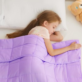 L'AGRATY Weighted Blanket - 36"x48" 3lbs Weighted Blanket Microfiber Material with Glass Beads Small Blanket for All-Season Summer Fall Winter Soft Thick Blanket