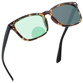 Bifocal Reading Glasses, Photochromic Gray Sunglasses, +0.50/+2.75 Magnification for Men/Women