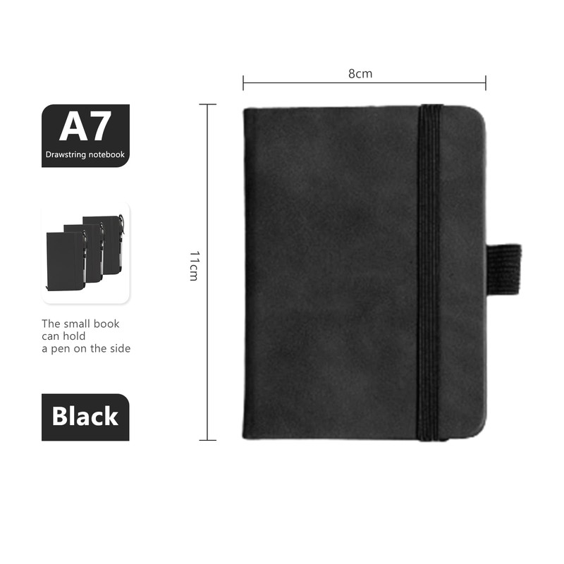 MQWDGJ Projects Notebook A7 Lined Hard Cover, Pack of 3