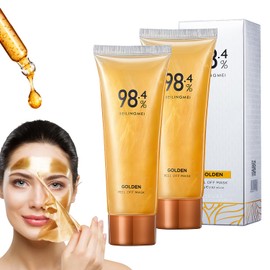BSOON Gold Peel Off Mask, Pack of 2 Gold Foil Cleansing Mask, Face Tear Off Lifting Firming Masks, Moisturising Face Mask