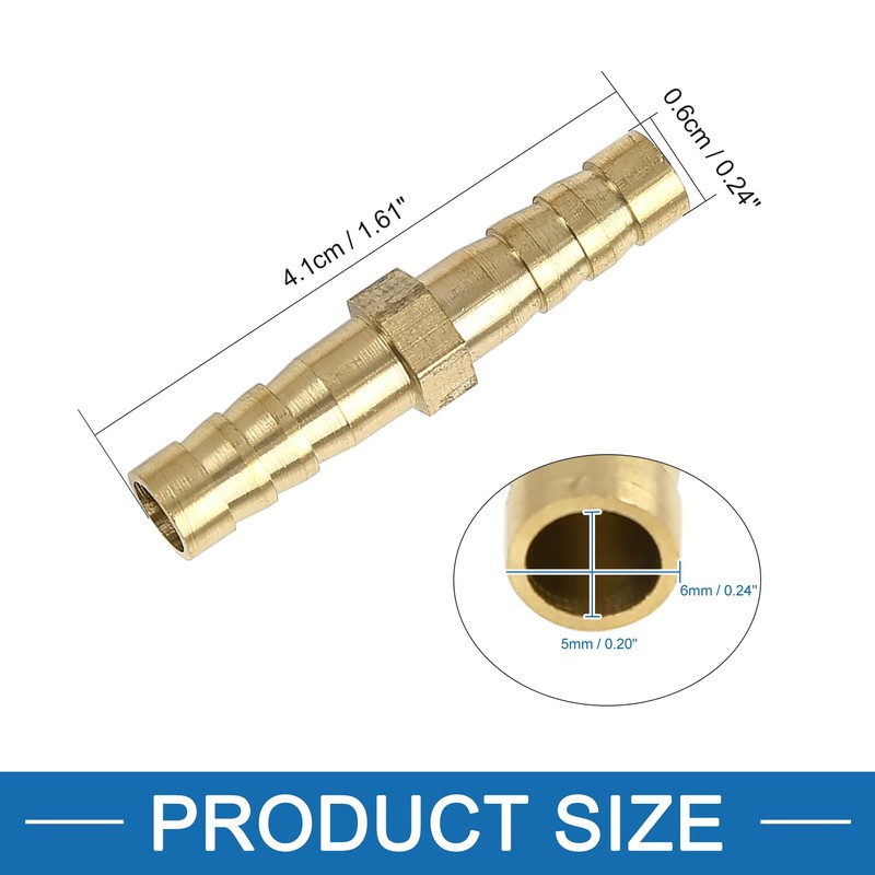 A ABSOPRO Brass Barb Hose Fitting Straight Joiner for Air