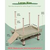 Pawfly Turtle Basking Dock with Ramp, Floating Reptile Platform for