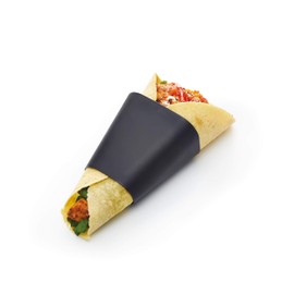 KitchenCraft Individual Plastic Mexican Fajita Wrap Holders - Black (Set of 4),7.9 x 5.2 x 8 cm