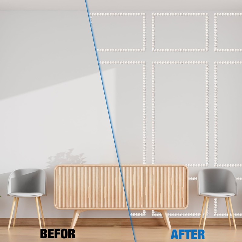 2 Pack 10ft Peel and Stick Wall Molding Trim for