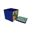 RSW Set Of 2 Kids Blue Toy Storage Cube Boxes