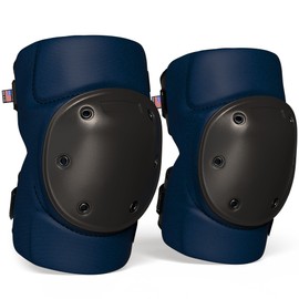 Paclord PRO Tactical Style Multi-Level Protection Knee Pads, Small Size, Navy Blue, 1 Pair - Hard Cap & Adjustable Grip for Free Movement - All Day Comfort, Made in USA