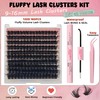 MIKIWI DIY Eyelash Extension Kit Volume Fluffy Lash Clusters Kit