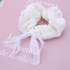 Iaceble Lace Bow Hair Scrunchie Off White Lace Hair Tie