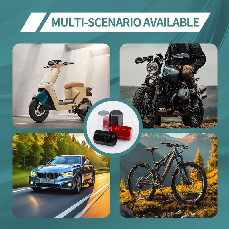 80PCS Valve Stem Caps, Universal Valve Stem Covers, Aluminum Alloy