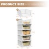 Pinkpum Stackable Plastic Storage Basket-Foldable Closet Organizers and Storage Bins