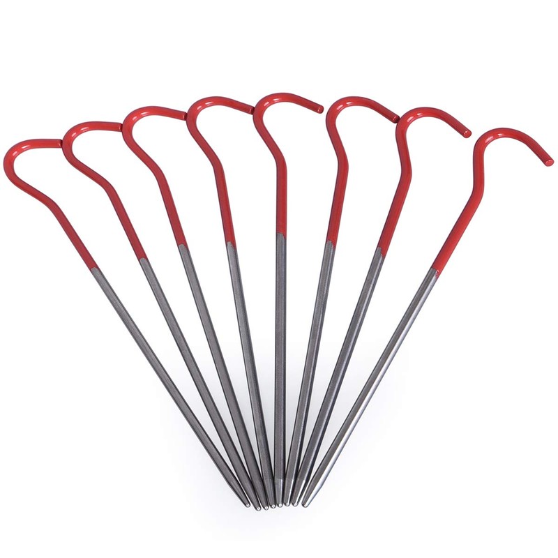 Boundless Voyage 8 Pieces Titanium Alloy Camping Pegs Ultralight Heavy
