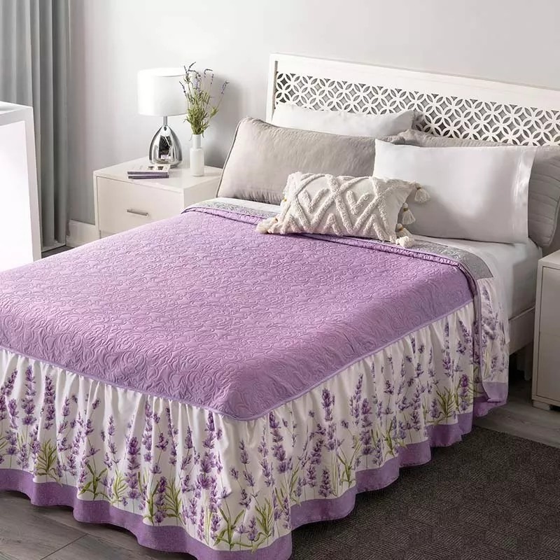 Vianney Colcha King Size Vianney Lavanda C/ Holán Lila/ Gris