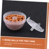 Housoutil 2pcs Aquarium Planting Balls Moss Hemisphere for Shrimp Hiding