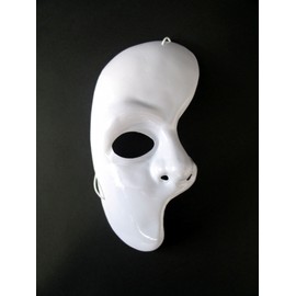 Half mask, white, adult
