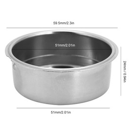 Coffee Filter Basket, Dual Layer Coffee Filter Bowl with Locking Snap for Easy Detach, Stainless Steel Coffee Machine Accessory