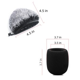 Hufopik 2 PCS Pop Filter Compatible with Blue Yeti Microphone,For Yeti Mic,For Blue Yeti Pro USB Microphone