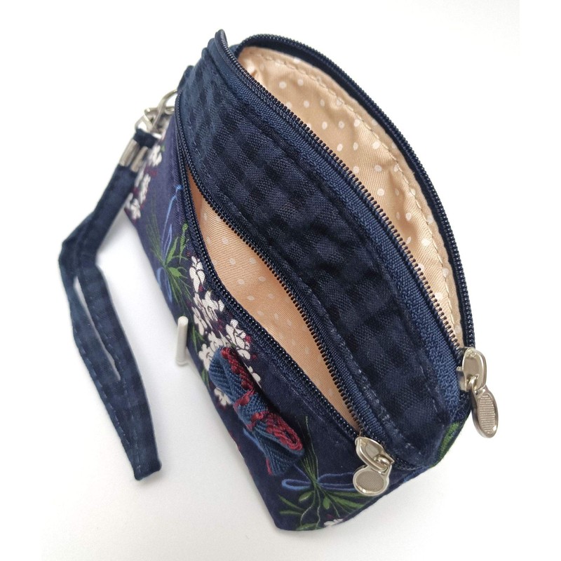 YHmyok - cartera para mujer, Azul oscuro, 4.3*5.5