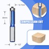 hsawbit Router Bit Set, 4pcs Flush Trim Router Bits 1/2"