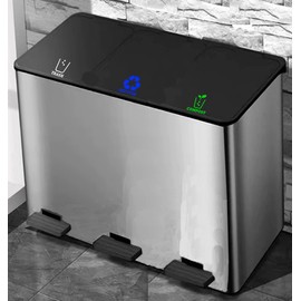 XTRAYXRAY Trash Recycle Compost Stickers Set of 3 Recycle Vinyl Decal Sticker for Trash Can, Compost Bin, Recycle Bin Symbol to Organize Garbage containers or Trash cans