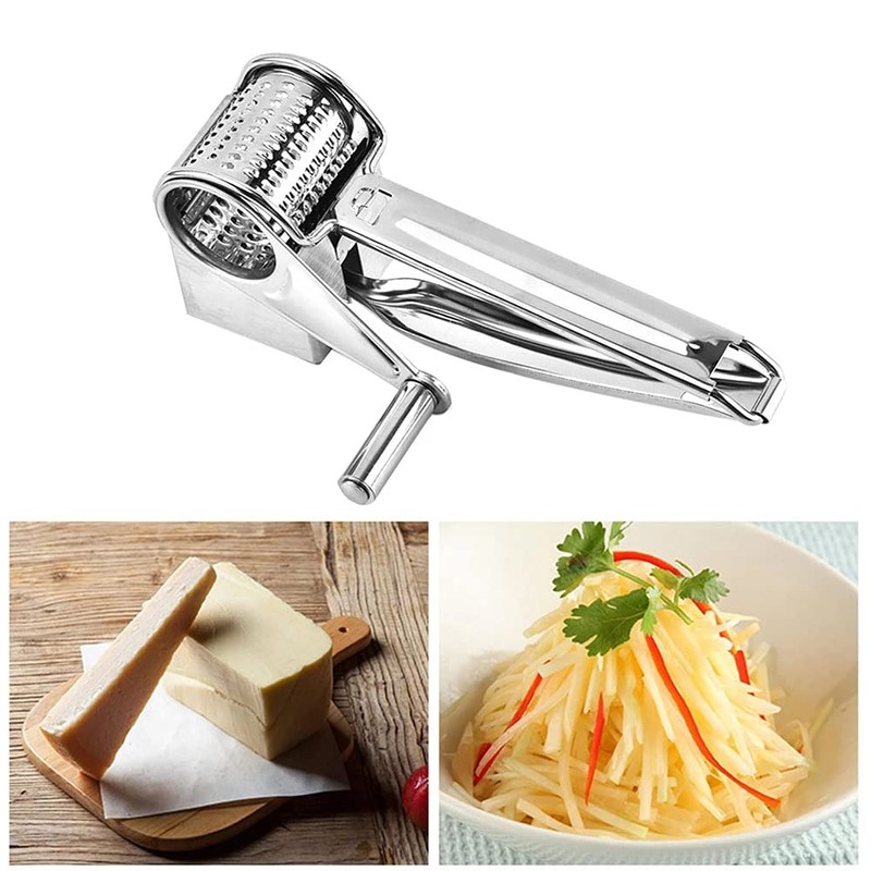 Mayata Multifunctional Rotary Cheese Planing Grater Stainless Steel Cheese Presser
