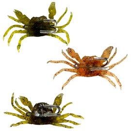 RiNan. Crab Worm Octopus Egi Octopus Fishing Simulated Octopus Tackle Octopus Black Sea Bream Lure Fishing Hook Hook 3 Colors