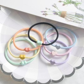 Mini heart petite hair tie / 미니 하트 쁘띠 머리 헤어 끈