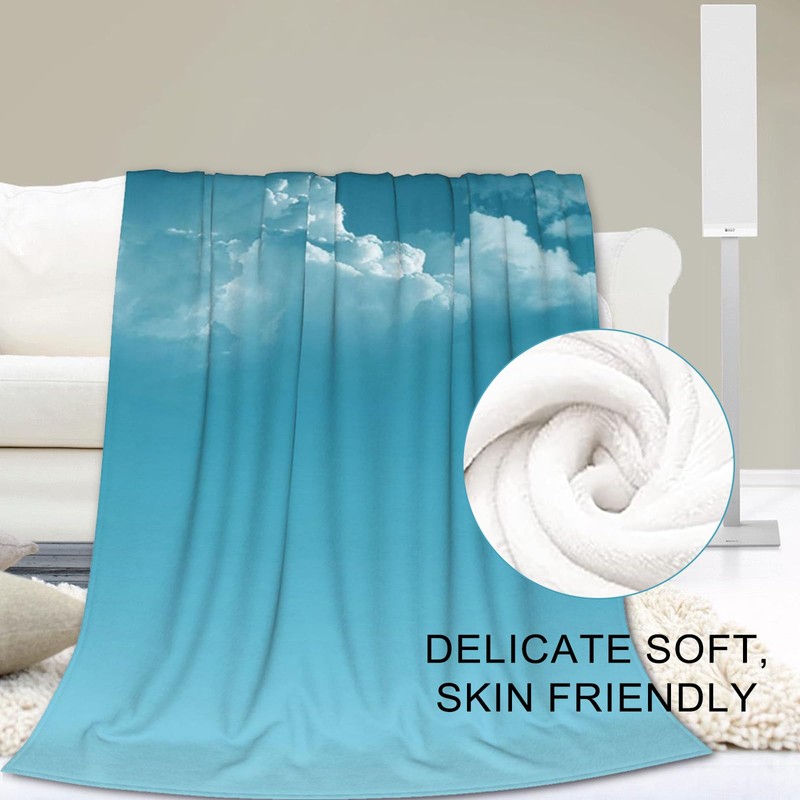 VANZEV American White Pelican Blanket,Coastal Sunset Flannel Throw Blankets,Soft Warm