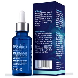 Blue Hair Serum Anti Hair Loss Serum for Women and Men Accelerate Hair Growth Oil - Coradoma Blue Serum on Natural Base