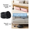 HANIHUA 4 Sets Black Round Furniture Risers, Heavy Duty Bed