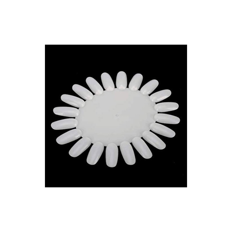 DNHCLL 10PCS White Acrylic Wheel False Nail Art Tips Practice