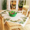 KAMACA Tablecloth Spring Easter Flowers Rabbit Decor Easter Bunny Easter