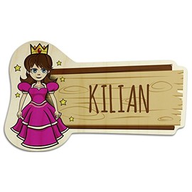 Wooden Door Sign with Name Kilian – Various Designs – Name Plate – Children's Nursery Wooden Hanging Plaque Sign