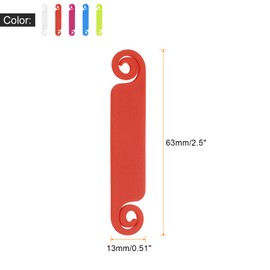 sourcing map 10pcs Cable Tags 2.5" x 0.51" Cable Management Labels, Multicolor