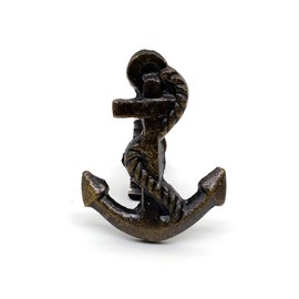 5MOONSUN5's Ship Anchor Cast Iron Door Knobs/Drawer Pulls Dresser Door Knobs for Cabinets, Wardrobes & Kitchen Cupboards/Pull and Push Handle Knobs Handmade Set of 2